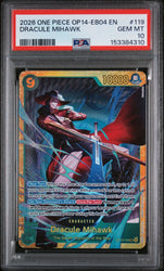 Graded 2026 One Piece Dracule Mihawk #119 Trading Card Game PSA 10 Gem Mint