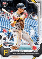 2026 Topps Now Konnor Griffin #417 2 Diving Grabs, Go Ahead Hit Fuel Pirates Win Pittsburgh Pirates Rookie RC Baseball Card (ONLINE ORDER ONLY)