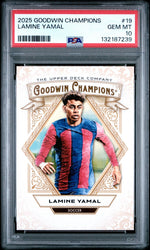 Graded 2025 Upper Deck UD Goodwin Champions Lamine Yamal #19 Soccer Card PSA 10 Gem Mint