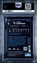 Graded 2024 Topps Bowman Junior Caminero #BAI20 AI Rookie RC Baseball Card PSA 10 Gem Mint