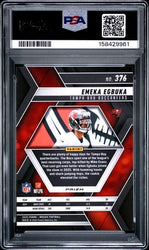Graded 2025 Panini Mosaic Emeka Egbuka #376 Reactive Yellow Rookie RC Football Card PSA 10 Gem Mint
