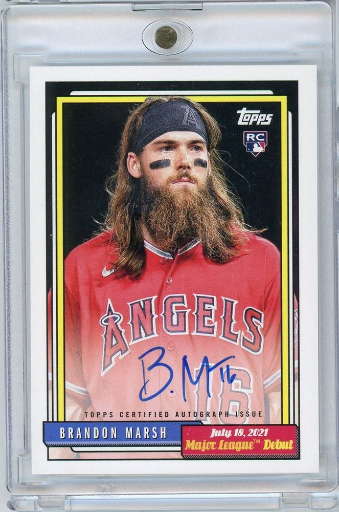 2022 Topps Archives Baseball Brandon Marsh #72DB-BM Auto Rookie RC Baseball Card