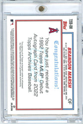 2022 Topps Archives Baseball Brandon Marsh #72DB-BM Auto Rookie RC Baseball Card