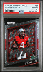 Graded 2025 Panini Prizm Draft Picks Jeremiah Smith #24 Hype Rookie RC Football Card PSA 10 Gem Mint (ONLINE ORDER ONLY)