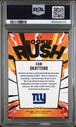Graded 2025 Panini Rookies & Stars Cam Skattebo #2 Rookie Rush Rookie RC Football Card PSA 9 Mint (ONLINE ORDER ONLY)