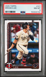 Graded 2025 Topps Brooks Lee #317 Rookie RC Baseball Card PSA 8 Near Mint (ONLINE ORDER ONLY)