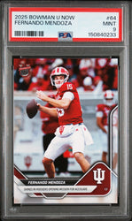 Graded 2025 Topps Bowman U Now Fernando Mendoza #64 Rookie RC Football Card PSA 9 Mint (ONLINE ORDER ONLY)