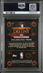 Graded 2025 Topps Chrome VJ Edgecombe #D3 Destiny Rookie RC Basketball Card PSA 9 Mint (ONLINE ORDER ONLY)