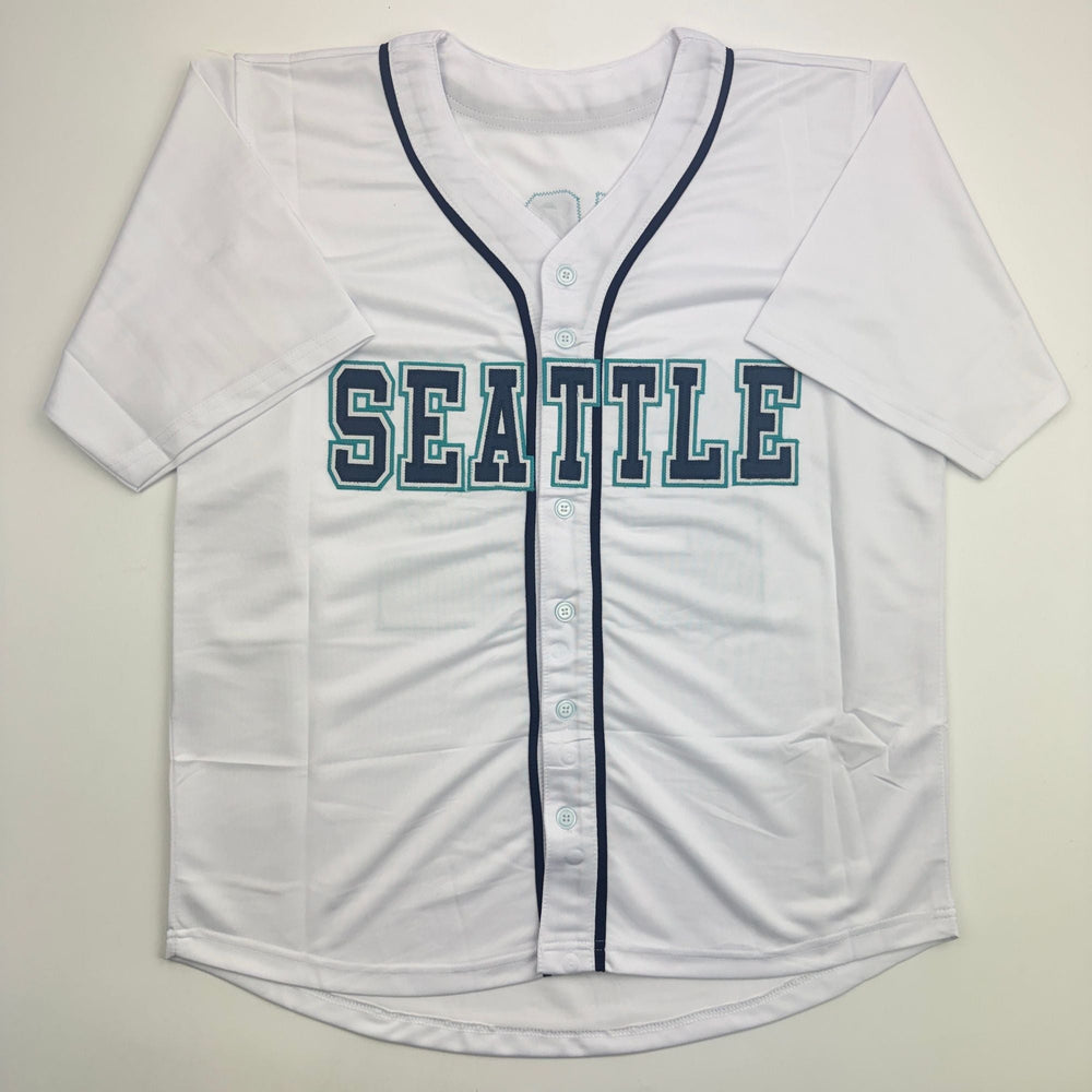 Autographed/Signed Bryan Woo Seattle White Baseball Jersey JSA COA (ONLINE ORDER ONLY)