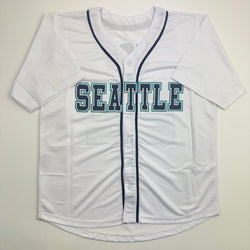 Autographed/Signed Bryan Woo Seattle White Baseball Jersey JSA COA (ONLINE ORDER ONLY)