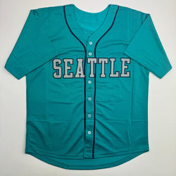 Autographed/Signed Bryan Woo Seattle Teal Baseball Jersey JSA COA (ONLINE ORDER ONLY)