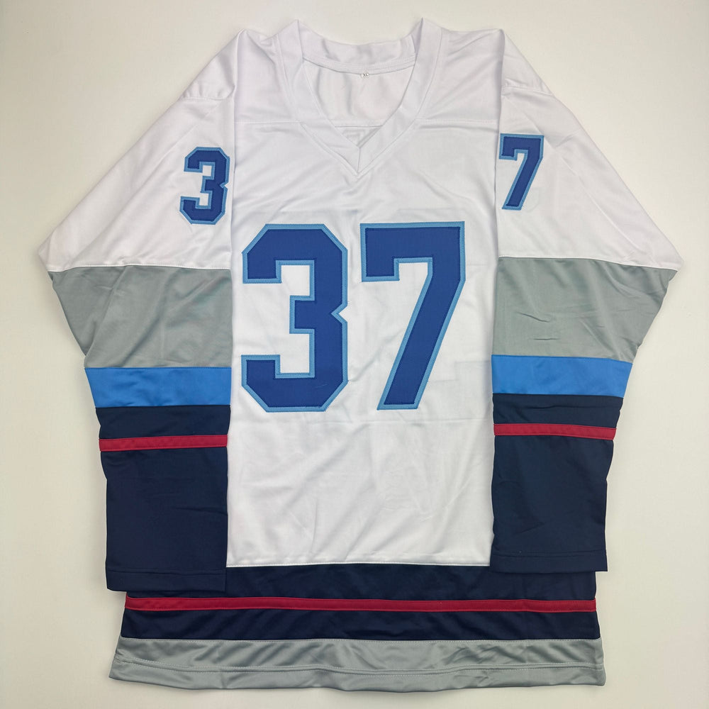Autographed/Signed Yanni Gourde Seattle White Hockey Jersey JSA COA (ONLINE ORDER ONLY)