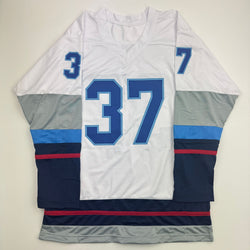 Autographed/Signed Yanni Gourde Seattle White Hockey Jersey JSA COA (ONLINE ORDER ONLY)