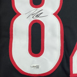 Autographed/Signed Jesperi Kotkaniemi Carolina Black Hockey Jersey Beckett BAS COA (ONLINE ORDER ONLY)