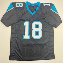 Autographed/Signed Jalen Coker Carolina Black Football Jersey Beckett BAS COA (ONLINE ORDER ONLY)