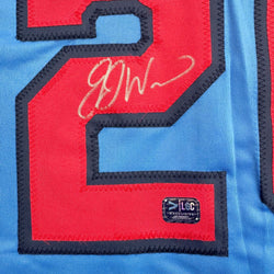 Autographed/Signed J.J. JJ Wetherholt St. Louis Blue Baseball Jersey LCG Prova COA (ONLINE ORDER ONLY)
