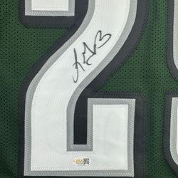 Autographed/Signed LeGarrette Blount Philadelphia Green Football Jersey JSA COA (ONLINE ORDER ONLY)