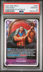 Graded 2023 One Piece Crocodile #060 OP04 Trading Card Game PSA 10 Gem Mint (ONLINE ORDER ONLY)