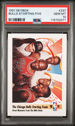 Graded 1991 Skybox Michael Jordan #337 Bulls Starting Five Basketball Card PSA 10 Gem Mint (ONLINE ORDER ONLY)