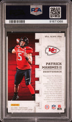 Graded 2017 Panini Patrick Mahomes #PM Knight School Rookie RC Football Card PSA 10 Gem Mint (ONLINE ORDER ONLY)