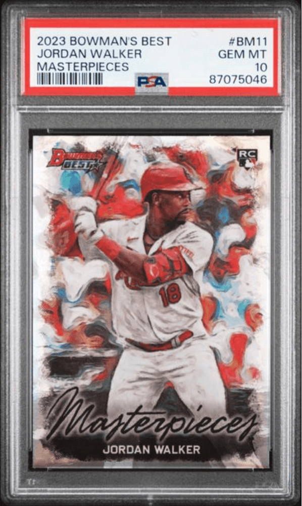 Graded 2023 Topps Bowmans Best Jordan Walker #BM11 Masterpieces Rookie RC Baseball Card PSA 10 Gem Mint (ONLINE ORDER ONLY)