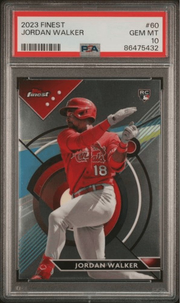 Graded 2023 Topps Finest Jordan Walker #60 Rookie RC Baseball Card PSA 10 Gem Mint (ONLINE ORDER ONLY)