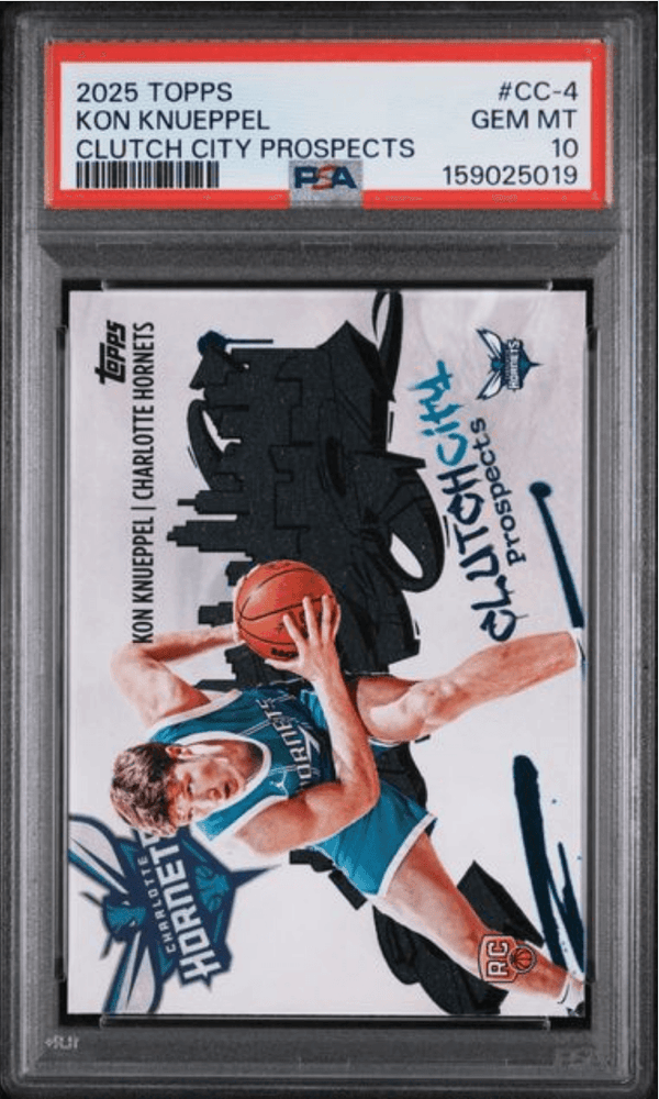 Graded 2025 Topps Kon Knueppel #CC4 Clutch City Prospects Rookie RC Basketball Card PSA 10 Gem Mint (ONLINE ORDER ONLY)