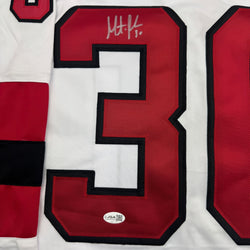 Autographed/Signed Martin Brodeur New Jersey NJ White Hockey Jersey Beckett BAS COA (ONLINE ORDER ONLY)