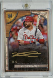 2025 Topps Museum Collection Kyle Schwarber #FMA-KS Museum Framed Autograph Card /35 Baseball Card (ONLINE ORDER ONLY)