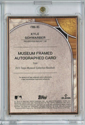 2025 Topps Museum Collection Kyle Schwarber #FMA-KS Museum Framed Autograph Card /35 Baseball Card (ONLINE ORDER ONLY)