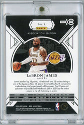 2024 Panini Noir LeBron James #2 Association Edition Pink /25 Basketball Card (ONLINE ORDER ONLY)