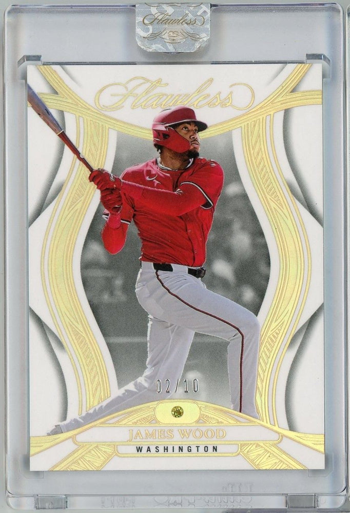 2025 Panini Flawless James Wood #49 Yellow Diamond /10 Rookie RC Baseball Card (ONLINE ORDER ONLY)