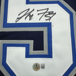 Autographed/Signed London Fletcher Buffalo Blue Football Jersey Beckett COA (ONLINE ORDER ONLY)