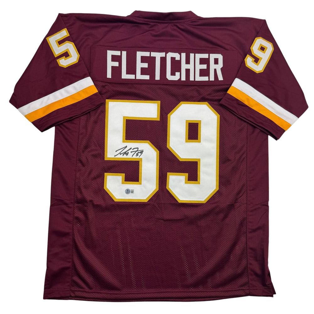 Autographed/Signed London Fletcher Washington Maroon Football Jersey Beckett BAS COA (ONLINE ORDER ONLY)