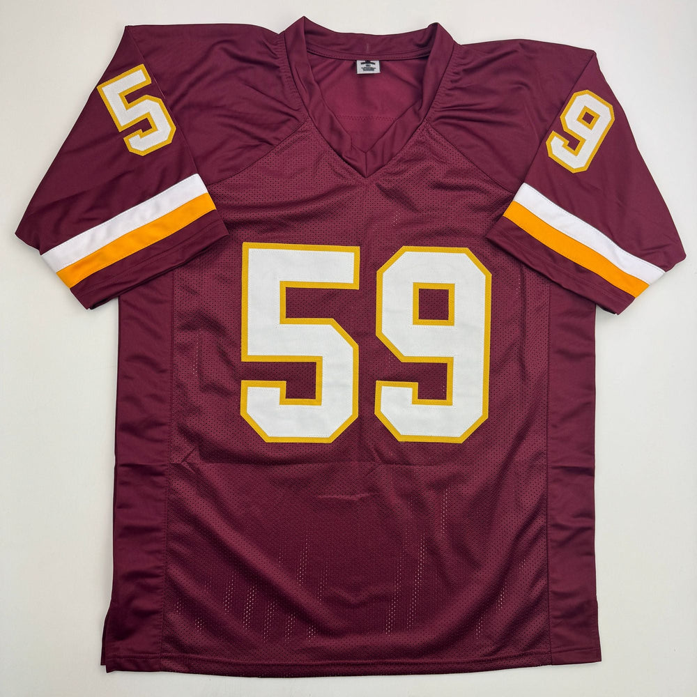Autographed/Signed London Fletcher Washington Maroon Football Jersey Beckett BAS COA (ONLINE ORDER ONLY)