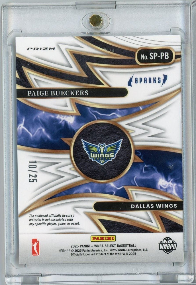 2025 Panini Select WNBA Paige Bueckers #SP-PB Tie Dye Sparks Relic /25 Rookie RC Basketball Card (ONLINE ORDER ONLY)