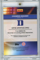 2025-26 Bowman U Best Cameron Boozer #GG-CB Game Graphs Orange Relic Auto /25 Rookie RC Basketball Card (ONLINE ORDER ONLY)