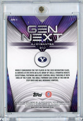 2025 Topps Bowman U Chrome AJ Dybantsa #GN1 Gen Next Gold /50 BYU Cougars Rookie RC Basketball Card (ONLINE ORDER ONLY)