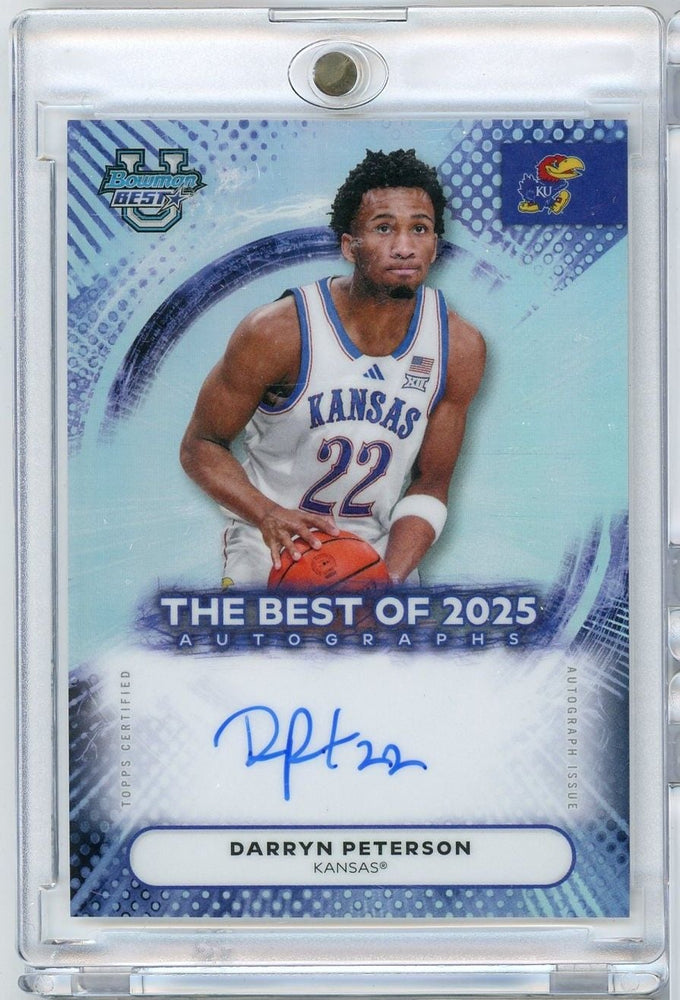 2025 Topps Bowman U Best Darryn Peterson #BADP The Best of 2025 Refractor Autographs Rookie RC Basketball Card (ONLINE ORDER ONLY)
