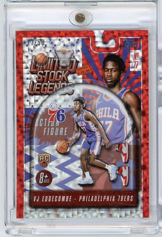 2025 Topps VJ Edgecombe #LST3 Limited Stock Legends Flash Drop /50 Rookie RC Basketball Card (ONLINE ORDER ONLY)