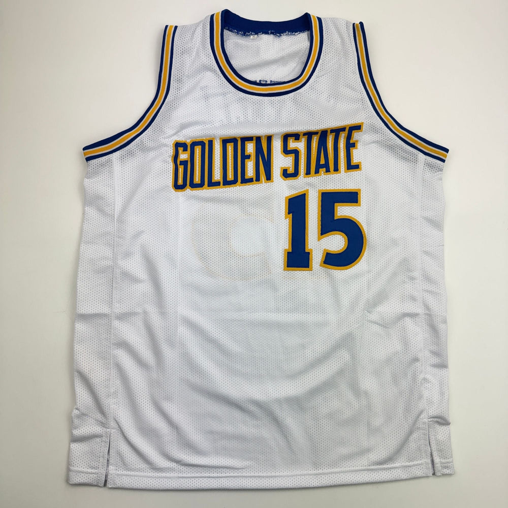 Autographed/Signed Latrell Sprewell Golden State White Retro Basketball Jersey JSA COA (ONLINE ORDER ONLY)