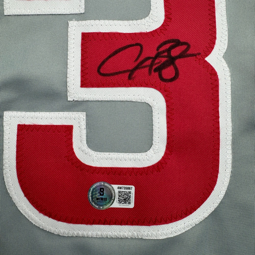 Autographed/Signed Alex Bregman Chicago Grey Baseball Jersey Beckett BAS COA (ONLINE ORDER ONLY)