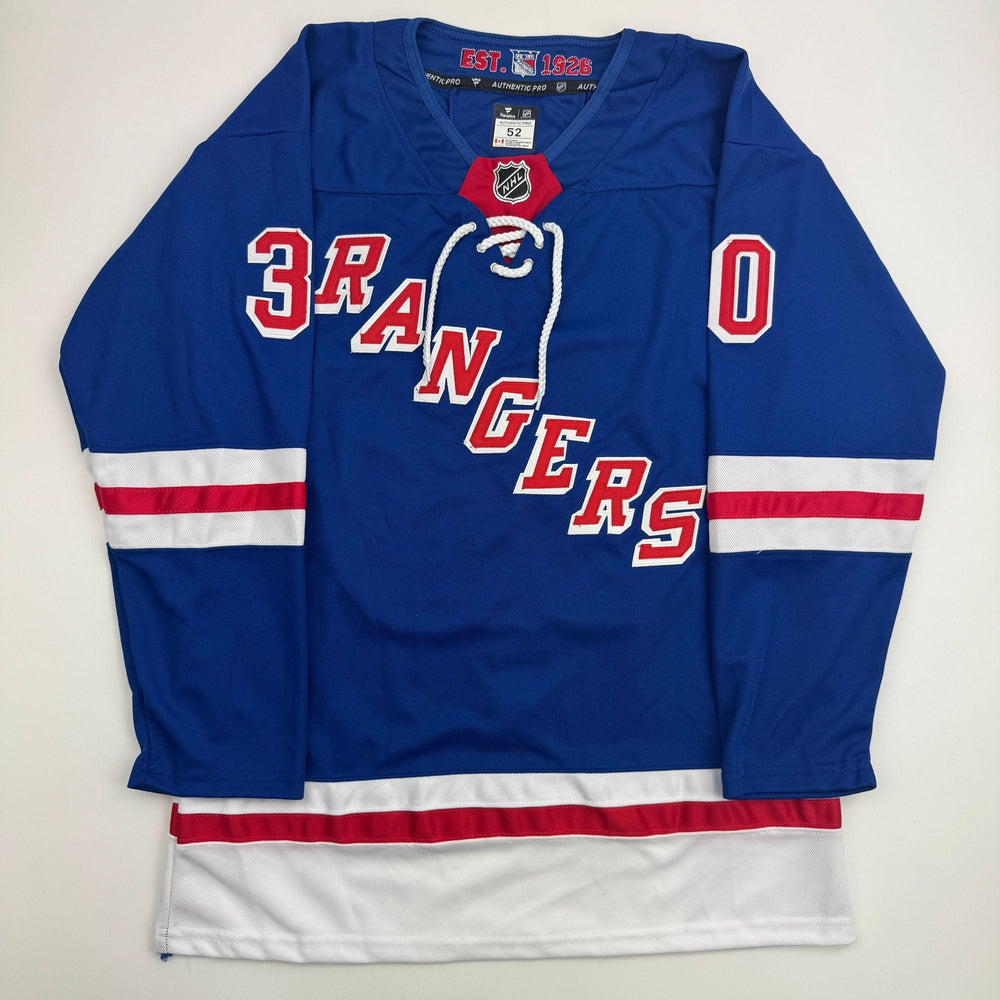 Autographed/Signed Henrik Lundqvist New York Blue Hockey Jersey JSA COA (ONLINE ORDER ONLY)