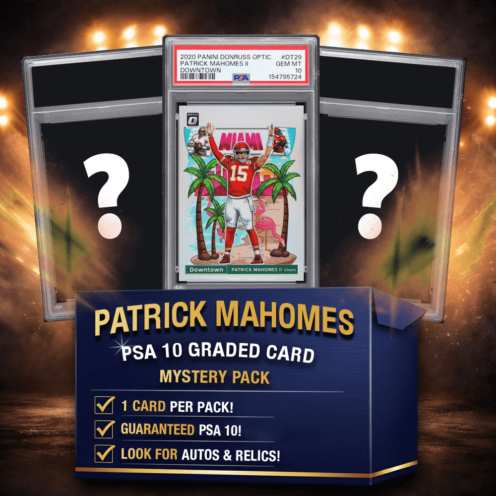 Patrick Mahomes PSA 10 Graded Football Card Mystery Pack (ONLINE ORDER ONLY)