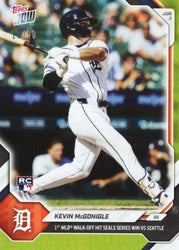2026 Topps Now Kevin McGonigle #302 Gold Foil /50 1st MLB Walk Off Hit Seals Series Win Vs Seattle Detroit Tigers Rookie RC Baseball Card (ONLINE ORDER ONLY)