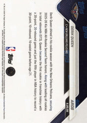 2025 Topps Now Derik Queen #AR08 Orange Foil /50 2025-26 KIA NBA All Rookie Second Team Selection New Orleans Pelicans Rookie RC Basketball Card (ONLINE ORDER ONLY)