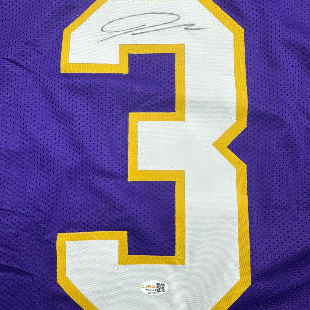 Autographed/Signed Jordan Addison Minnesota Purple Alternate Football Jersey JSA COA (ONLINE ORDER ONLY)