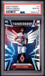 Graded 2025 Panini Phoenix Emeka Egbuka #47 Thunderbirds Rookie RC Football Card PSA 10 Gem Mint (ONLINE ORDER ONLY)