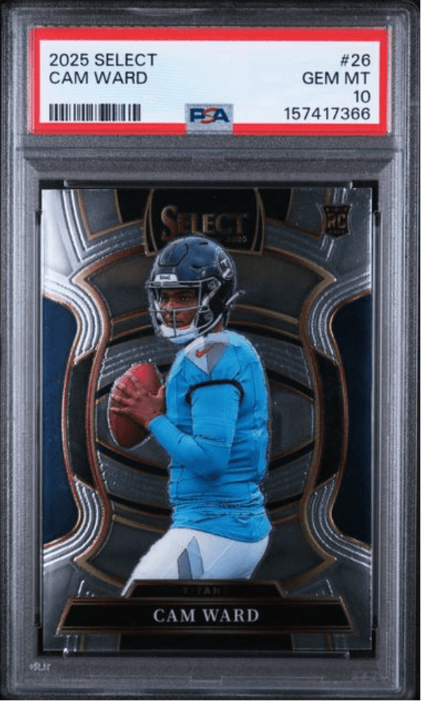 Graded 2025 Panini Select Cam Ward #26 Rookie RC Football Card PSA 10 Gem Mint (ONLINE ORDER ONLY)