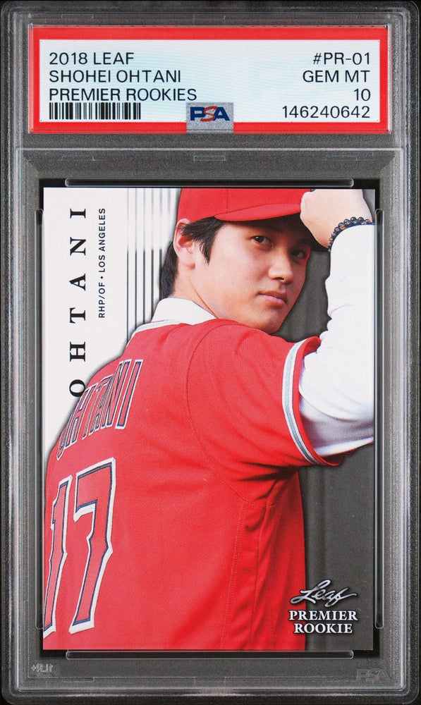 Graded 2018 Leaf Shohei Ohtani #PR-01 Premier Rookies Rookie RC Baseball Card PSA 10 Gem Mint (ONLINE ORDER ONLY)